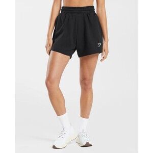 Gymshark Womens Size Small S Black B1A4S Training Fleece Shorts NWOT